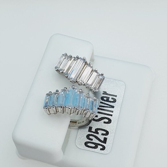 "925 Sterling Silver Cubic Zirconia Earrings, UU1P6A6136 - Picture 3 of 9